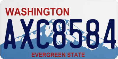 WA license plate AXC8584