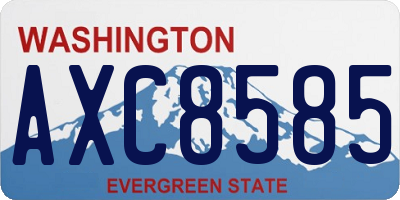 WA license plate AXC8585