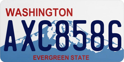 WA license plate AXC8586