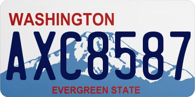 WA license plate AXC8587