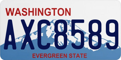 WA license plate AXC8589