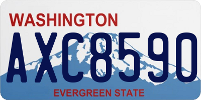 WA license plate AXC8590