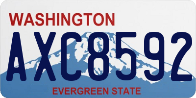 WA license plate AXC8592