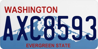 WA license plate AXC8593