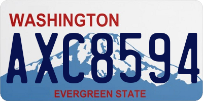 WA license plate AXC8594