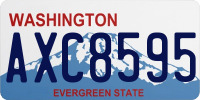 WA license plate AXC8595