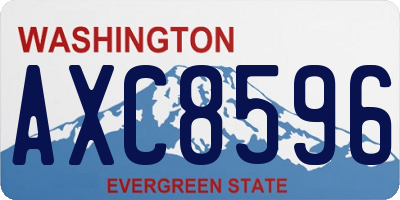 WA license plate AXC8596