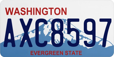 WA license plate AXC8597