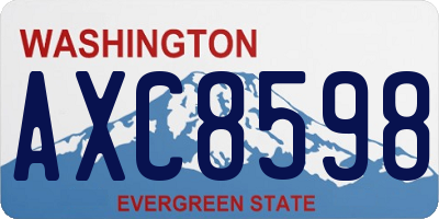 WA license plate AXC8598