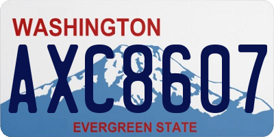 WA license plate AXC8607