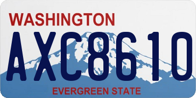 WA license plate AXC8610