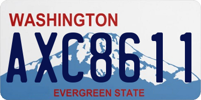 WA license plate AXC8611