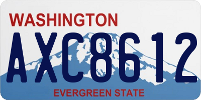 WA license plate AXC8612