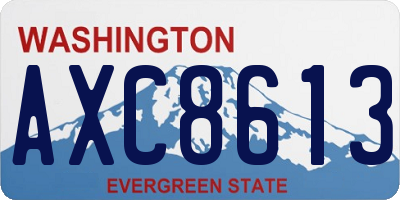 WA license plate AXC8613