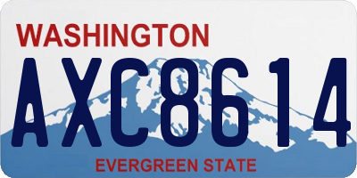 WA license plate AXC8614