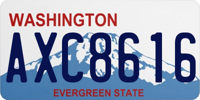 WA license plate AXC8616