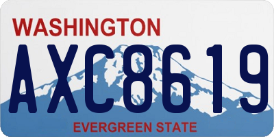 WA license plate AXC8619
