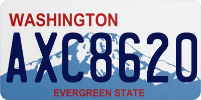 WA license plate AXC8620