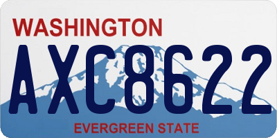 WA license plate AXC8622
