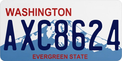WA license plate AXC8624
