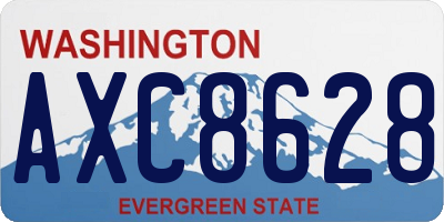 WA license plate AXC8628