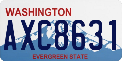 WA license plate AXC8631