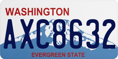 WA license plate AXC8632