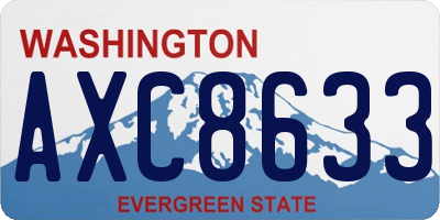 WA license plate AXC8633