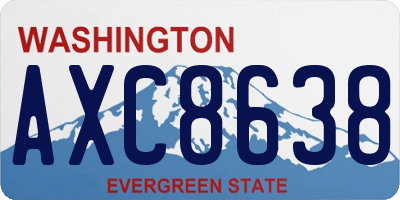 WA license plate AXC8638
