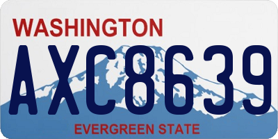 WA license plate AXC8639