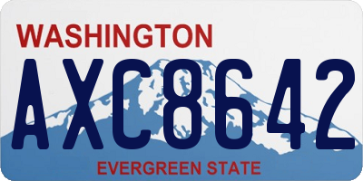 WA license plate AXC8642