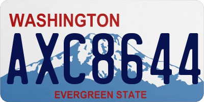 WA license plate AXC8644