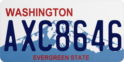 WA license plate AXC8646