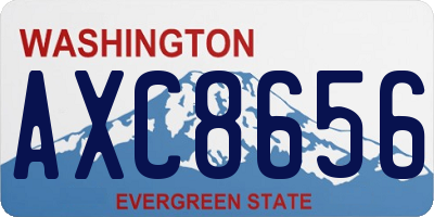 WA license plate AXC8656