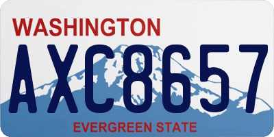 WA license plate AXC8657