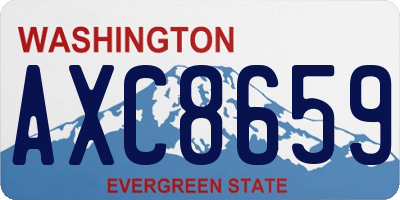 WA license plate AXC8659