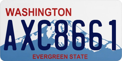 WA license plate AXC8661