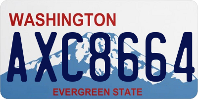 WA license plate AXC8664