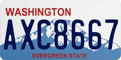 WA license plate AXC8667