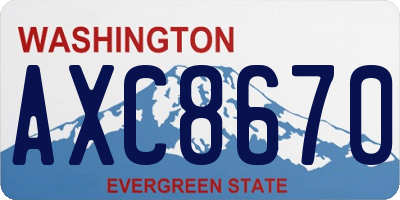 WA license plate AXC8670