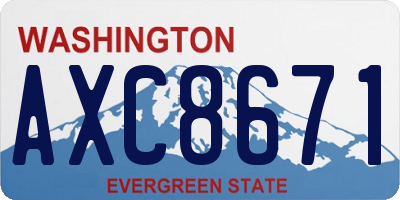 WA license plate AXC8671
