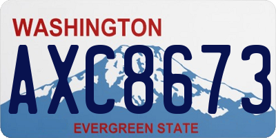WA license plate AXC8673