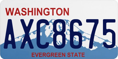 WA license plate AXC8675