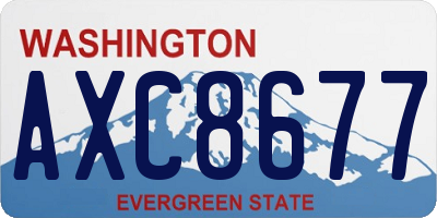 WA license plate AXC8677