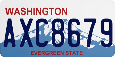 WA license plate AXC8679