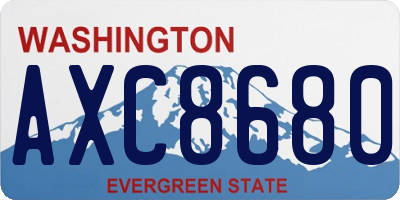 WA license plate AXC8680
