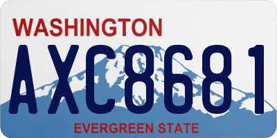 WA license plate AXC8681