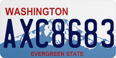 WA license plate AXC8683