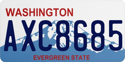 WA license plate AXC8685