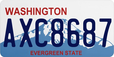 WA license plate AXC8687